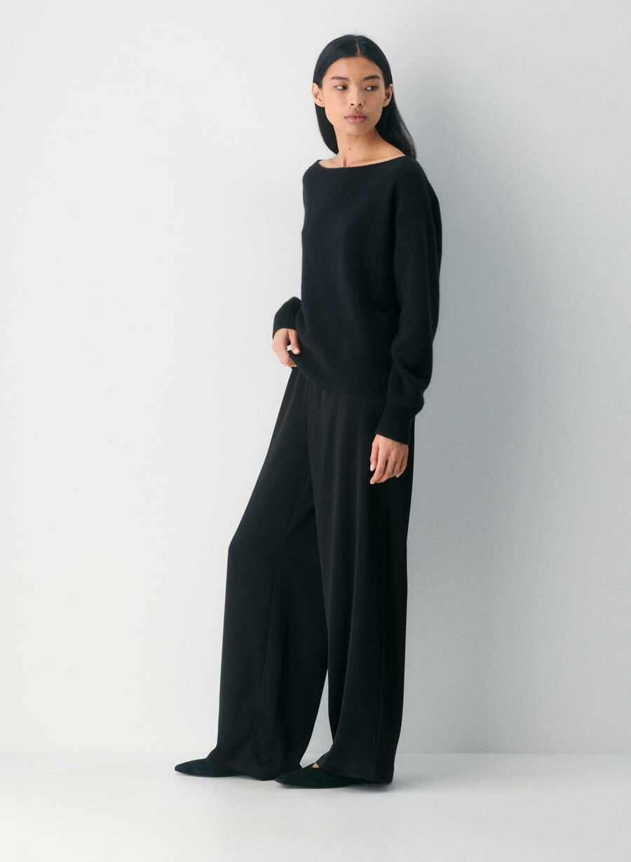 essential cashmere nuance pullover schwarz