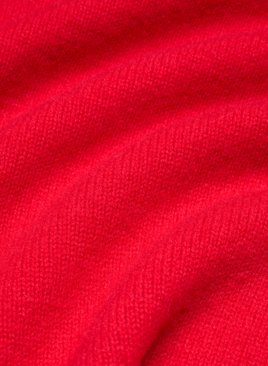 essential cashmere nuance pullover flashing red