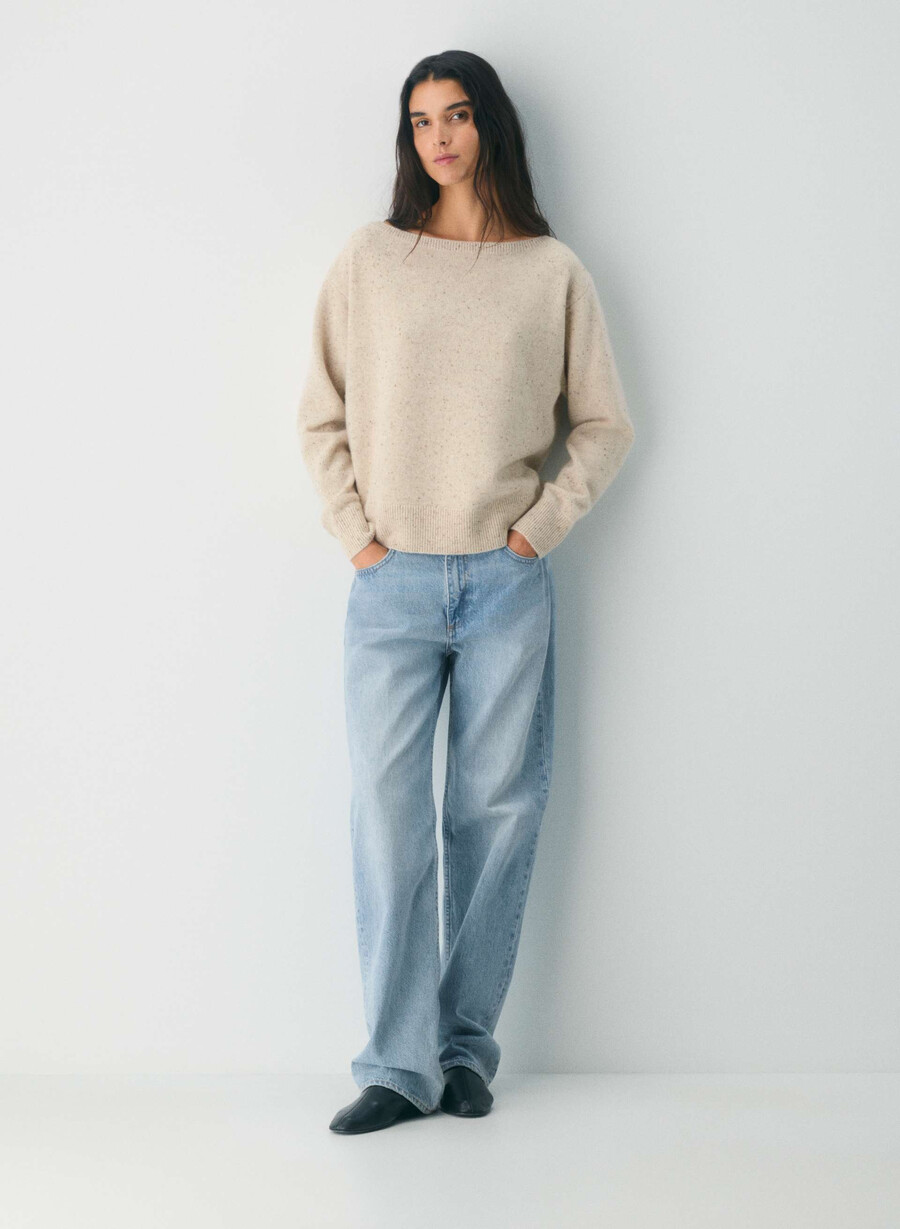 essential cashmere nuance pullover ungefärbt spck haferbeige