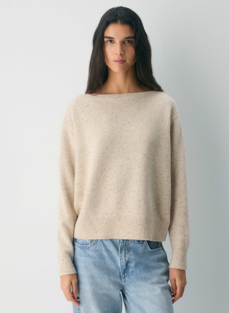 essential cashmere nuance pullover ungefärbt spck haferbeige
