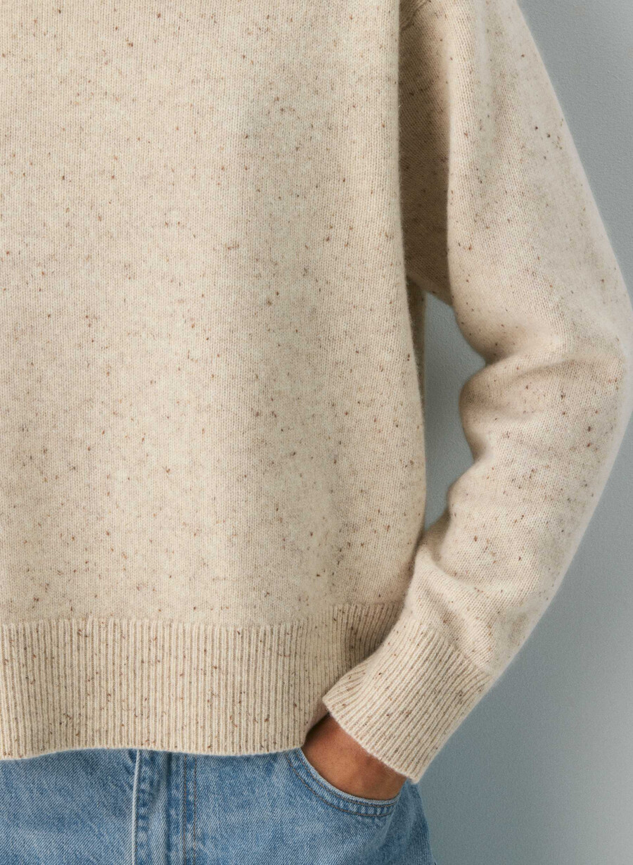 essential cashmere nuance pullover ungefärbt spck haferbeige