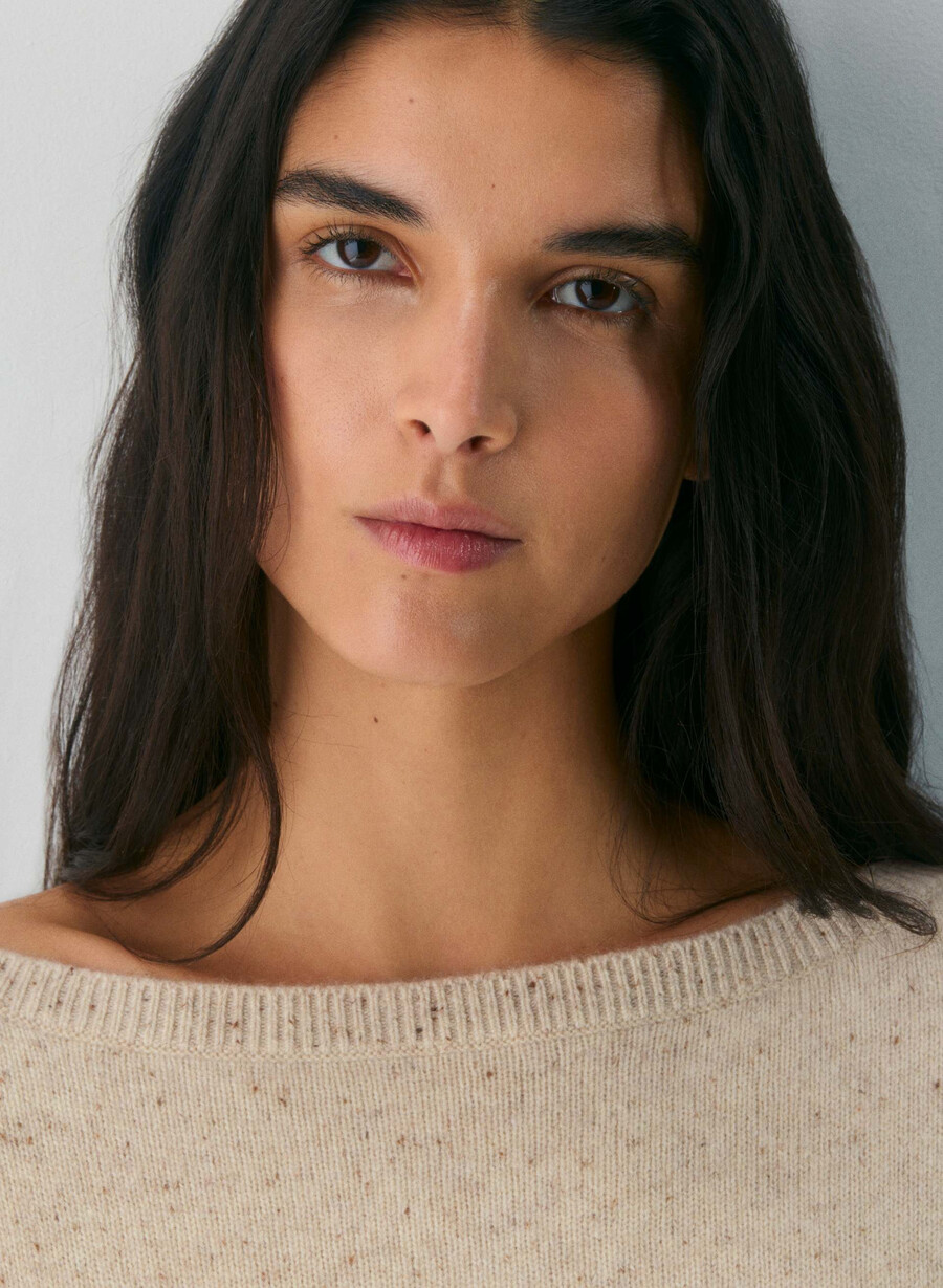essential cashmere nuance pullover ungefärbt spck haferbeige