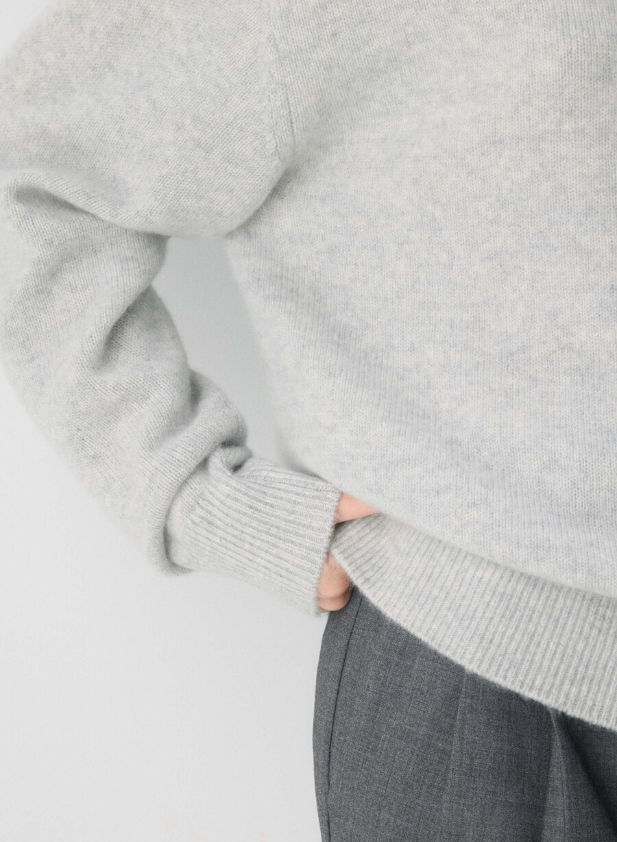 essential cashmere nuance sweater heather chrome