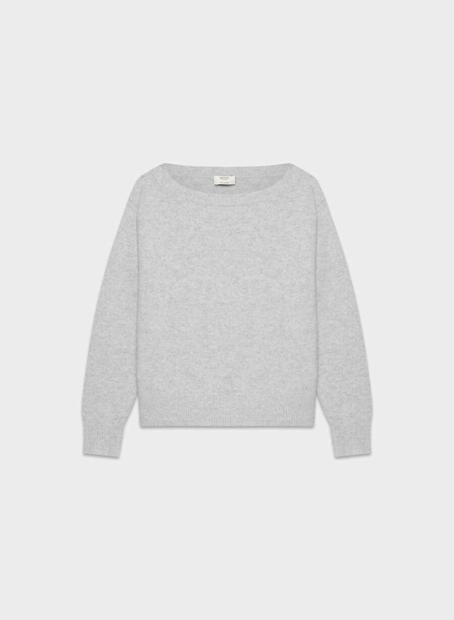 essential cashmere nuance sweater heather chrome