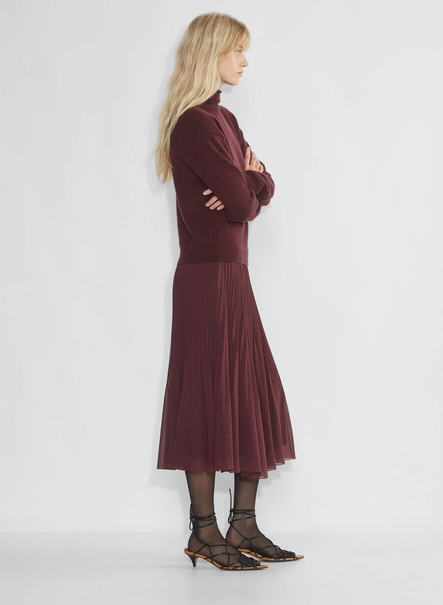 kaschmirpullover mit stehkragen farbe sumac burgundy