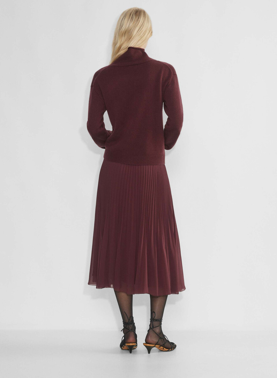 kaschmirpullover mit stehkragen farbe sumac burgundy