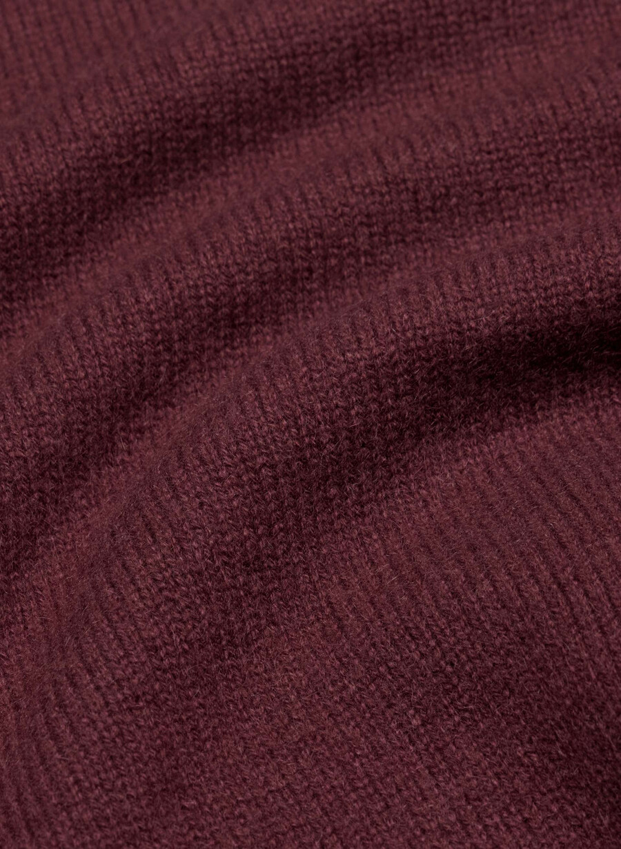 kaschmirpullover mit stehkragen farbe sumac burgundy