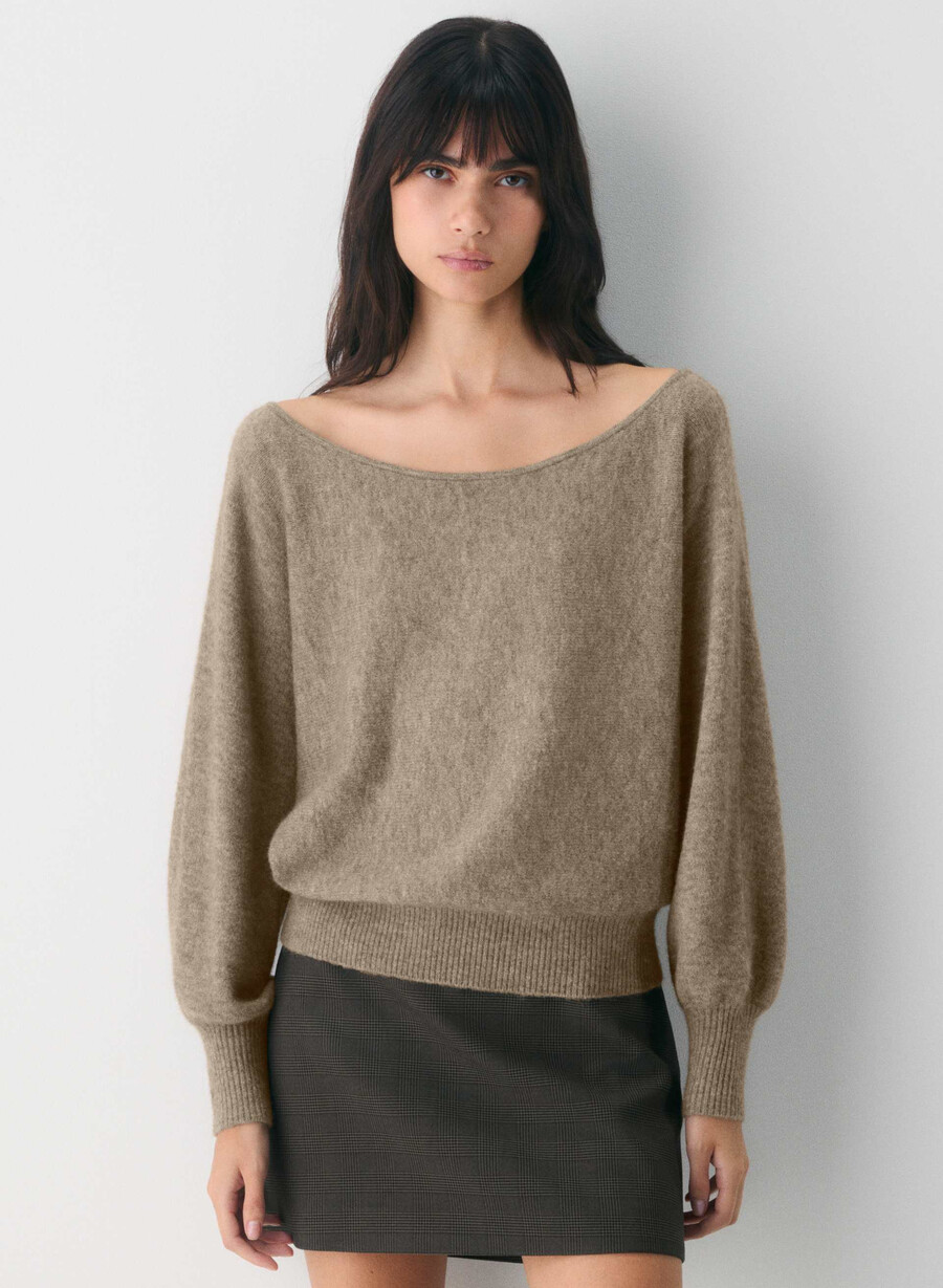 softspoke rhoda pullover heather nomad taupe