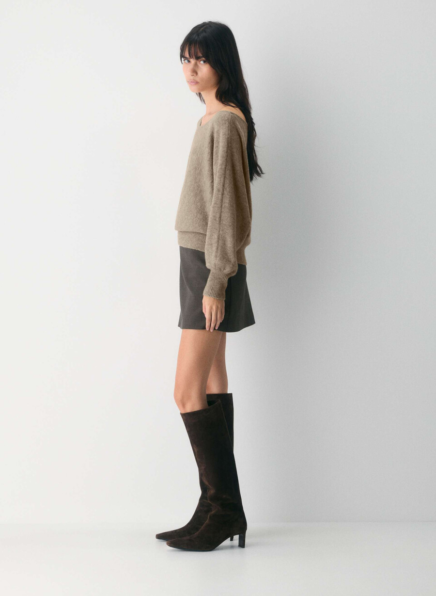 softspoke rhoda pullover heather nomad taupe