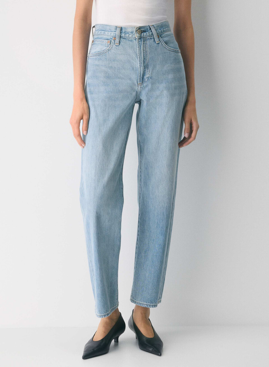 denim forum die 90er marlo hi-rise baggy jeans 7 yrs bleu taboo