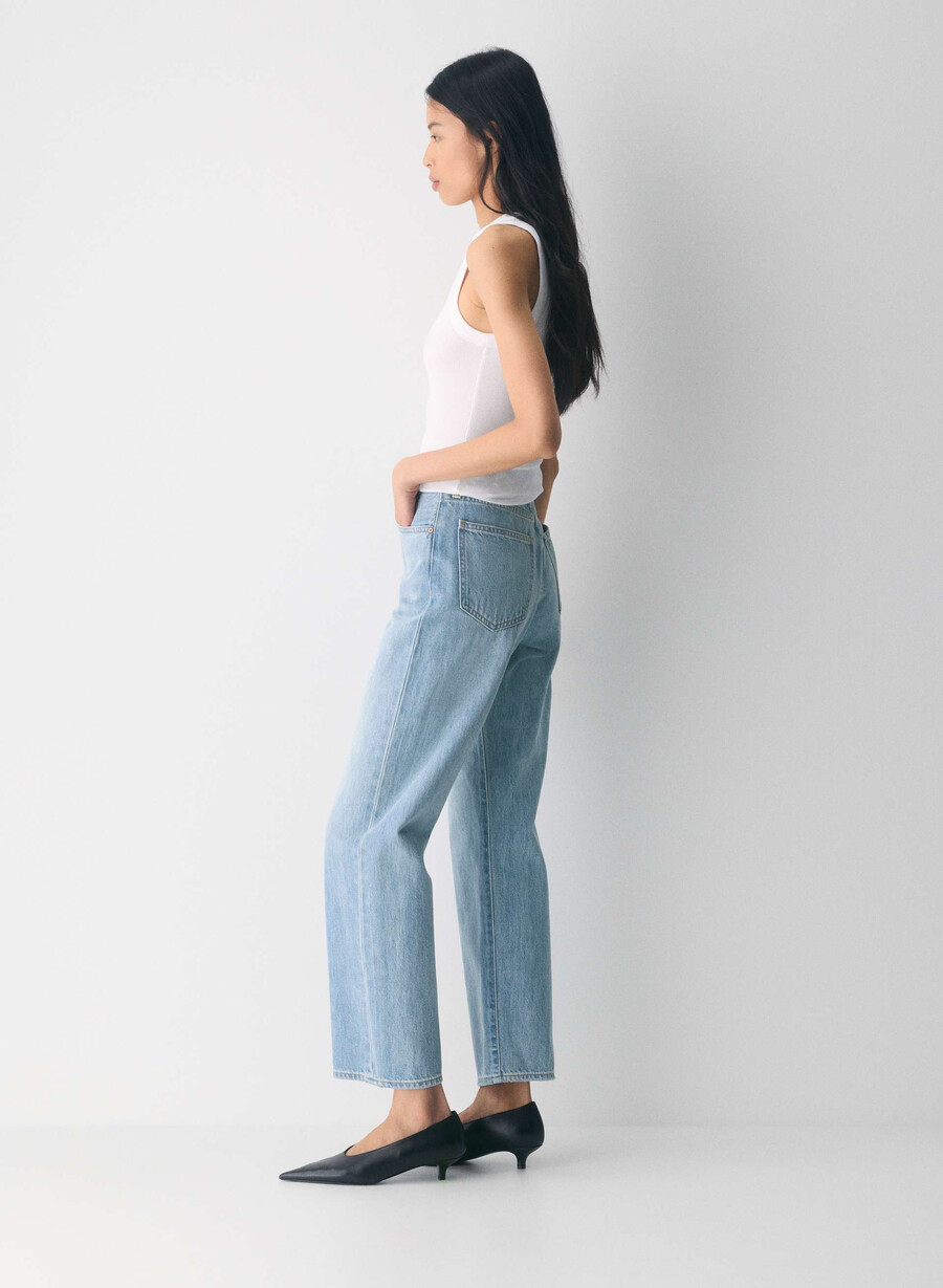 denim forum die 90er marlo hi-rise baggy jeans 7 yrs bleu taboo