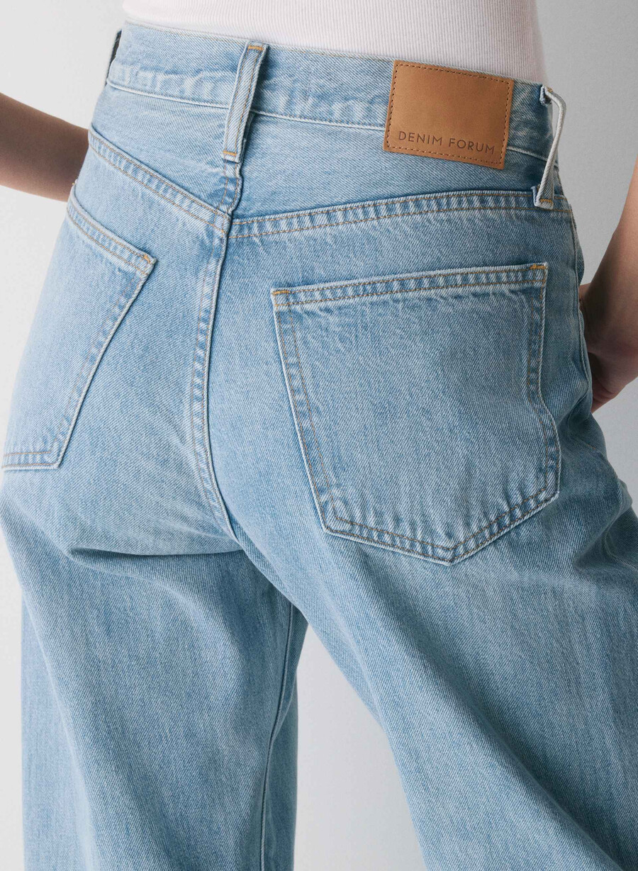 denim forum die 90er marlo hi-rise baggy jeans 7 yrs bleu taboo