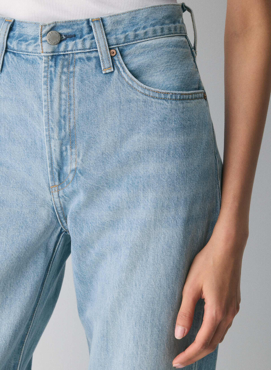 denim forum die 90er marlo hi-rise baggy jeans 7 yrs bleu taboo