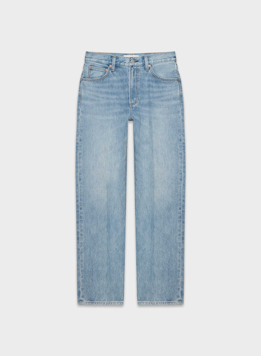 denim forum die 90er marlo hi-rise baggy jeans 7 yrs bleu taboo