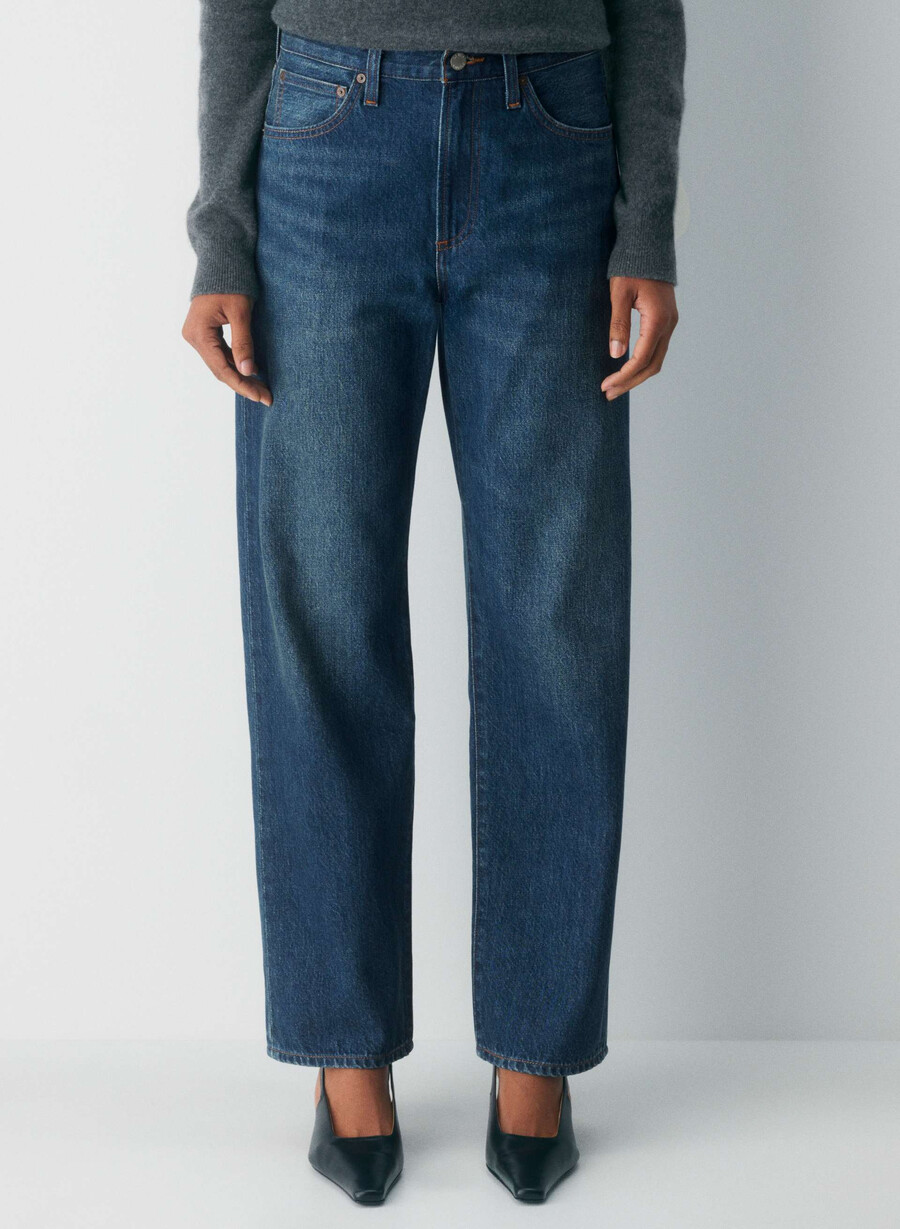 denim forum die 90er marlo hi-rise baggy jeans be about dark blue