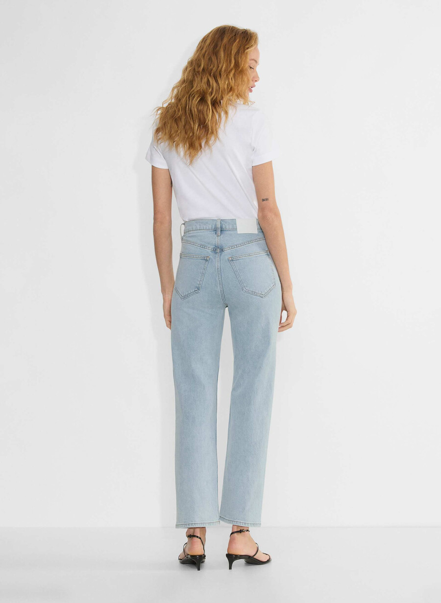 denim forum die arlo hi-rise straight jeans 15 yrs brl thr bleu