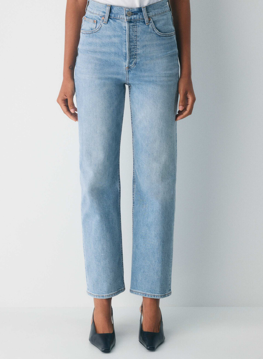 denim forum die arlo hi-rise straight jeans 7 yrs bleu taboo
