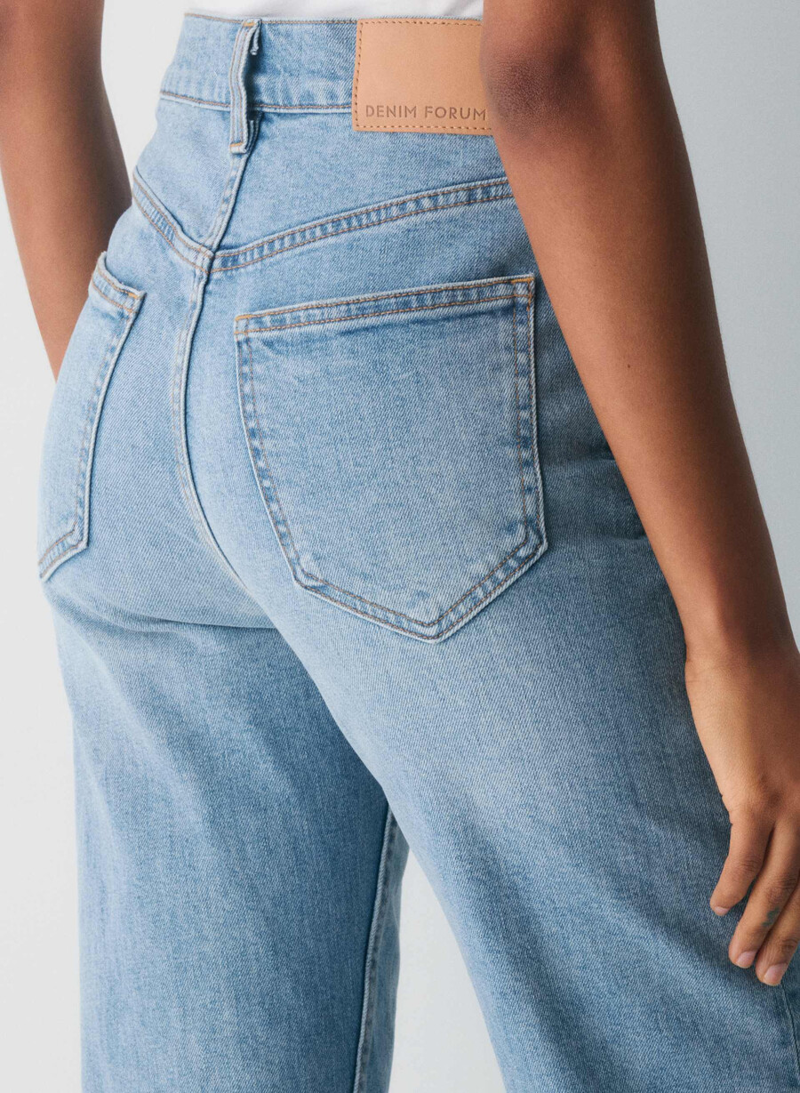 denim forum die arlo hi-rise straight jeans 7 yrs bleu taboo