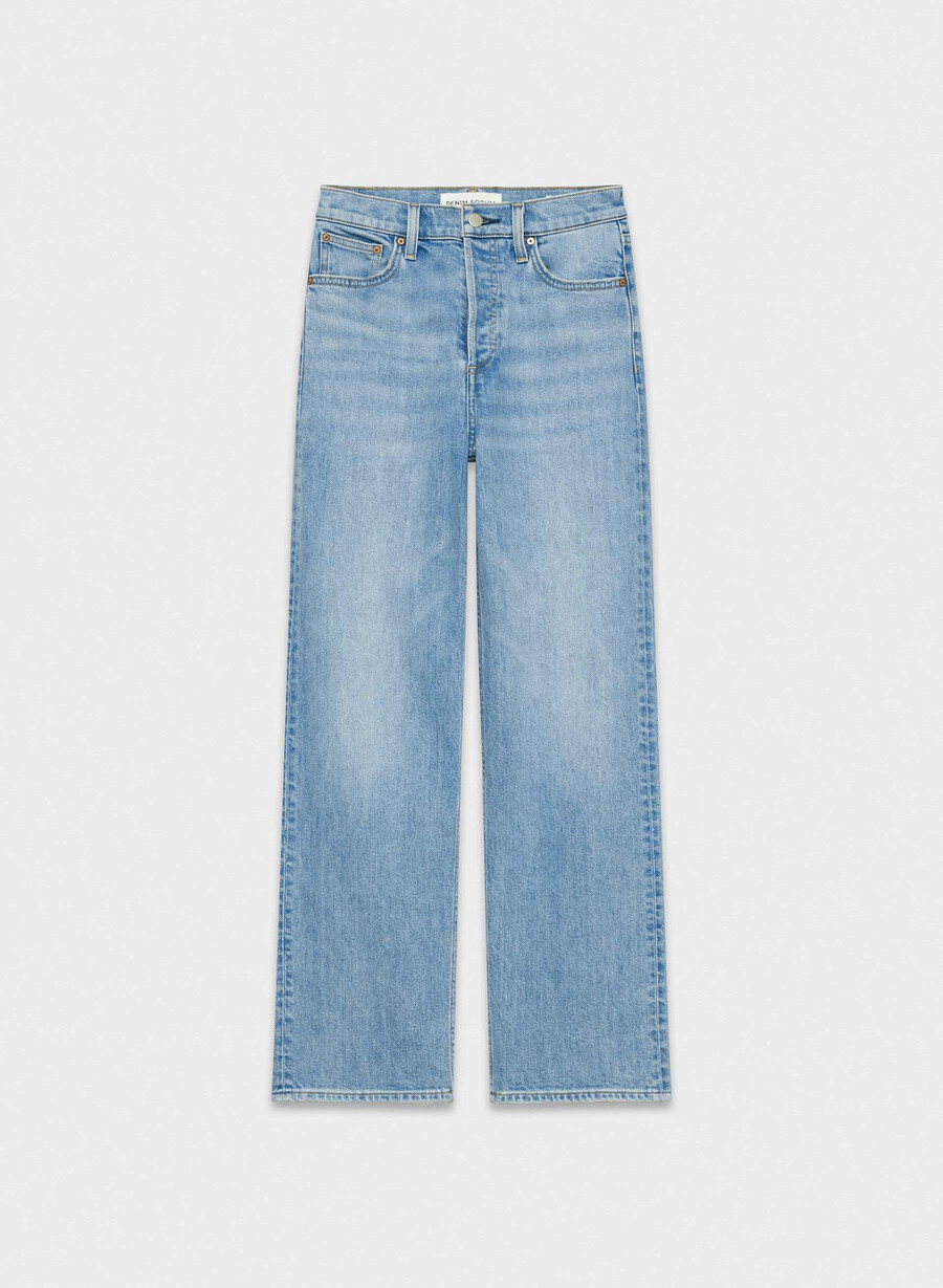 denim forum die arlo hi-rise straight jeans 7 yrs bleu taboo