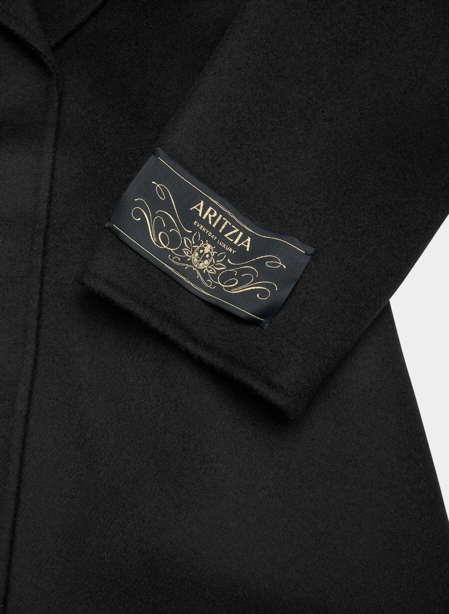portfolio doppelmantel - luxuriöser woll-kaschmir schwarz