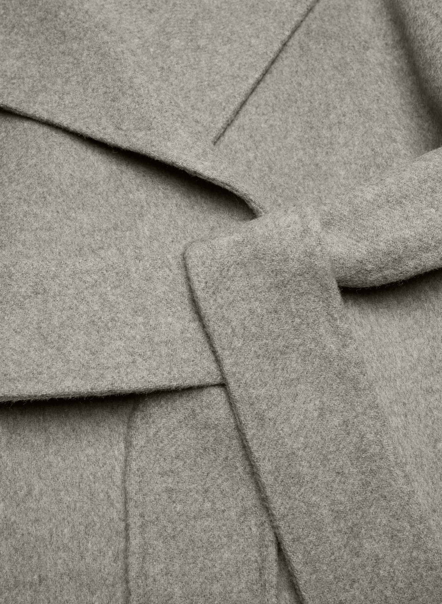 portfolio doppelmantel - luxuriöser wollkaschmir heather dark taupe