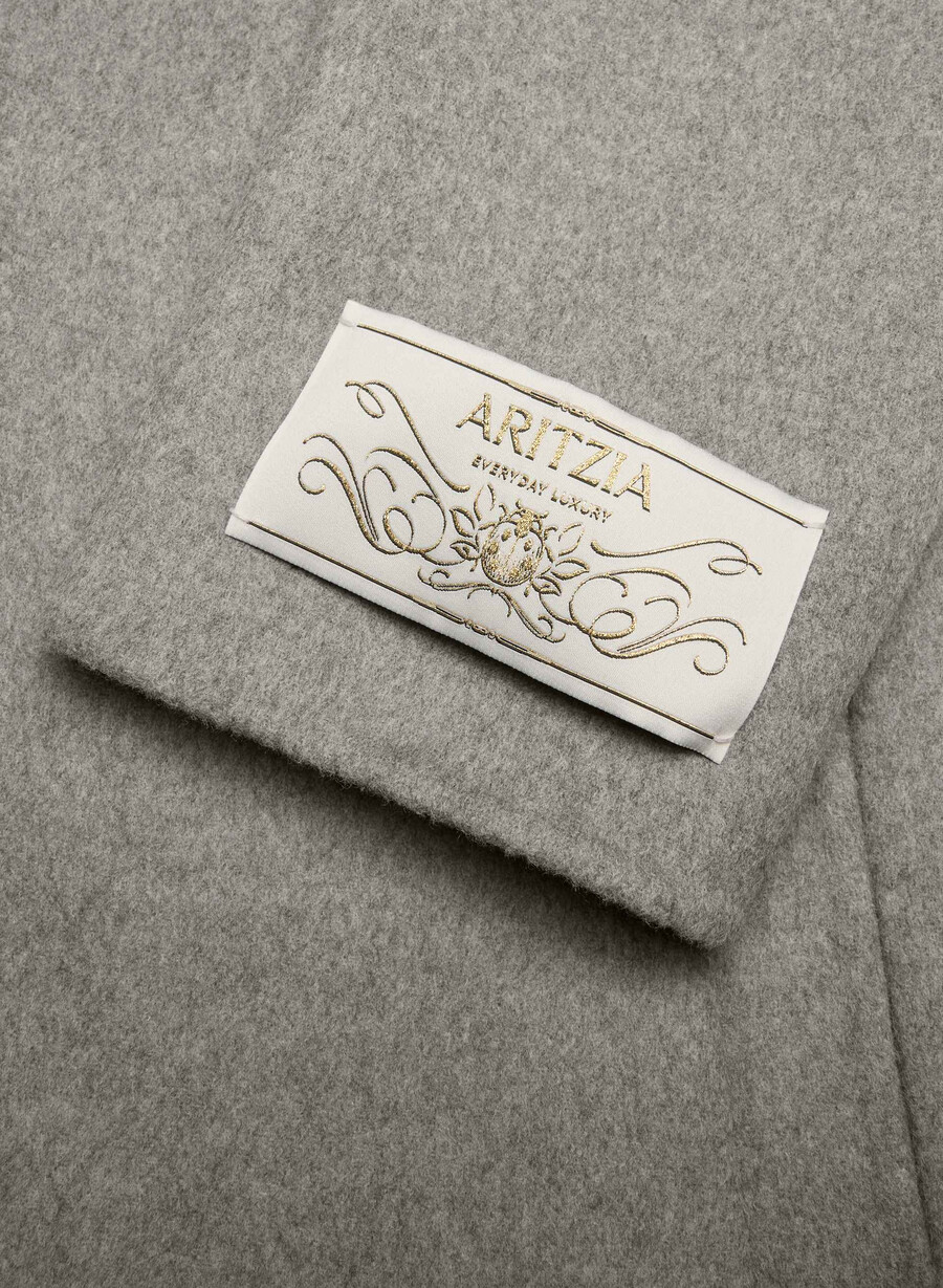 portfolio doppelmantel - luxuriöser wollkaschmir heather dark taupe