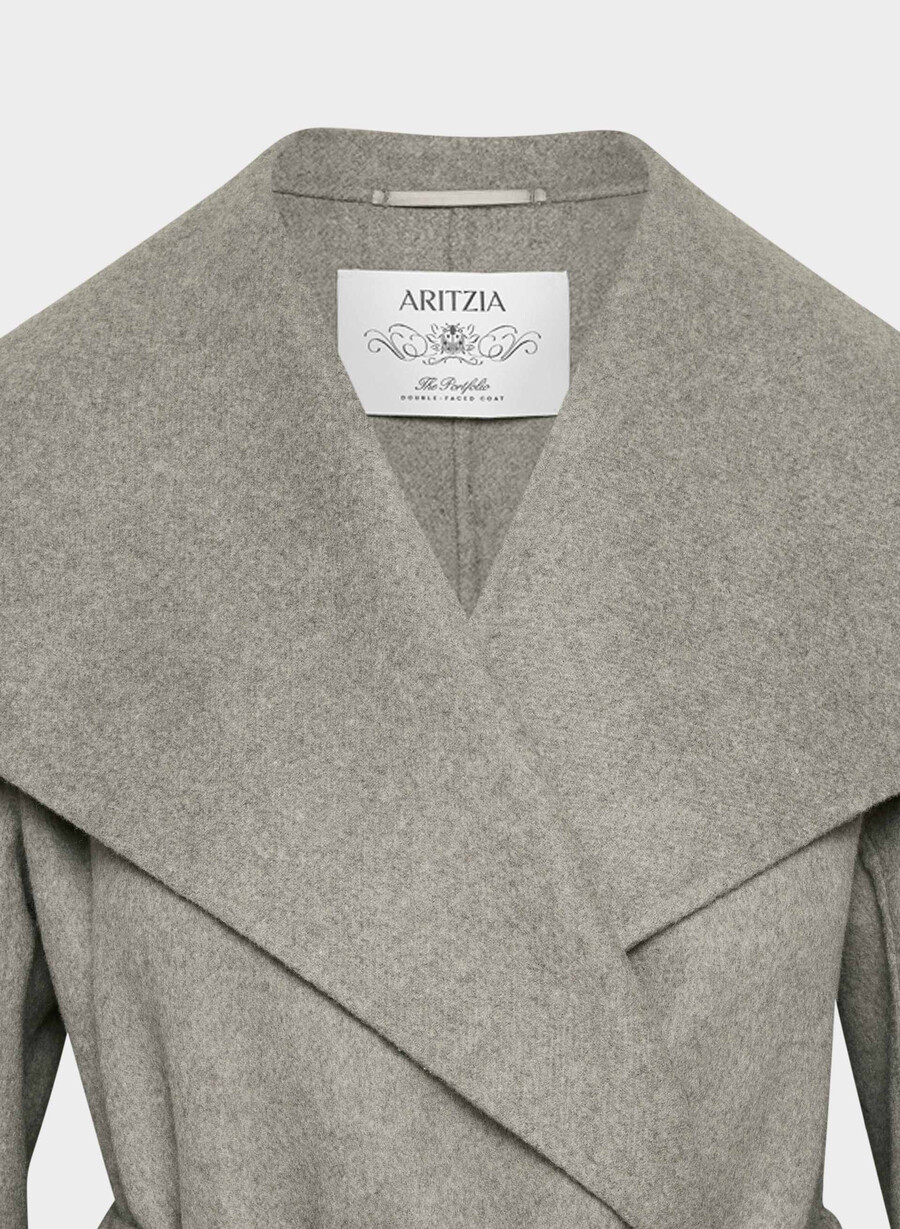portfolio doppelmantel - luxuriöser wollkaschmir heather dark taupe