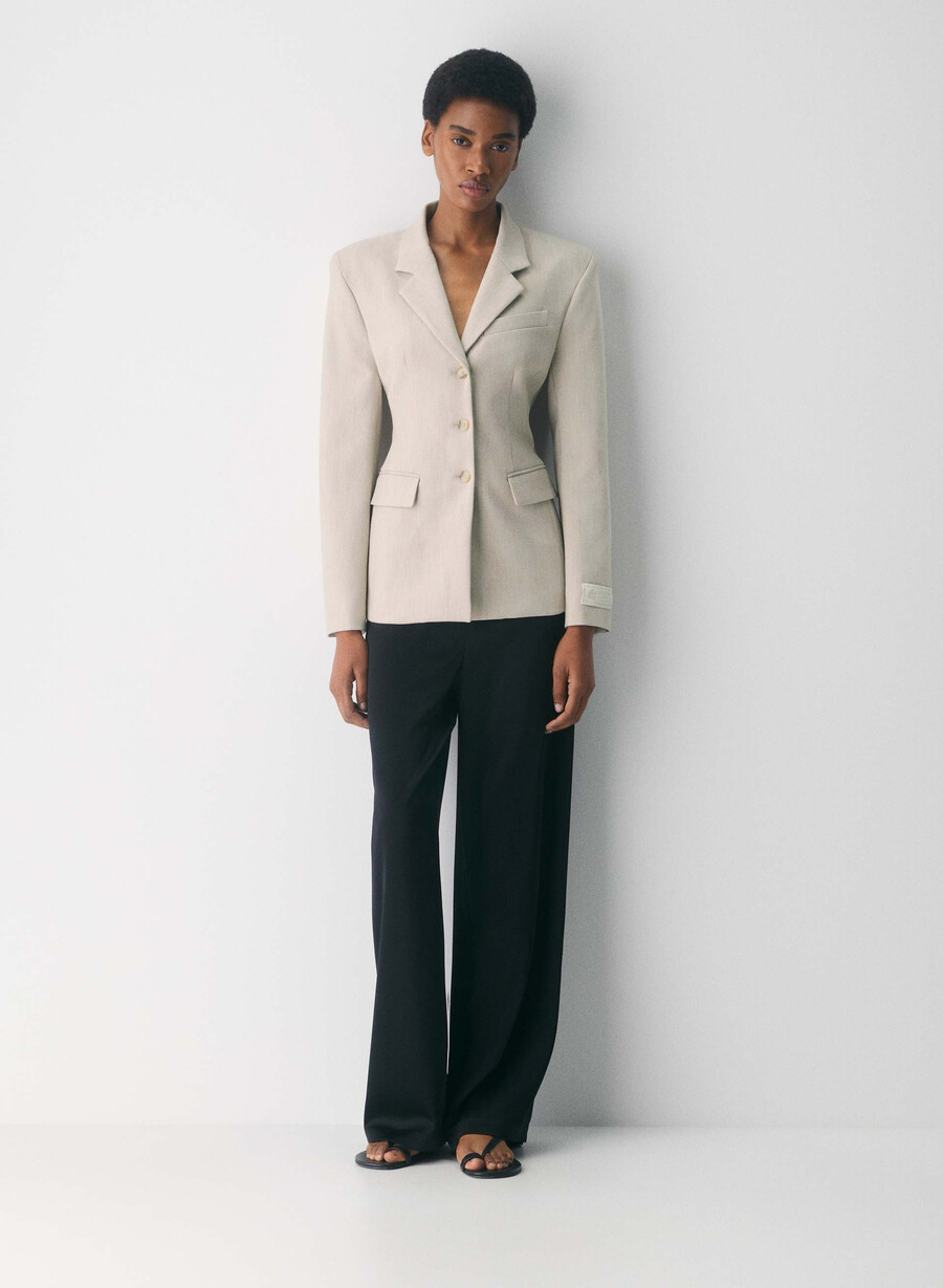 herausragender blazer – reessential heather matte pearl