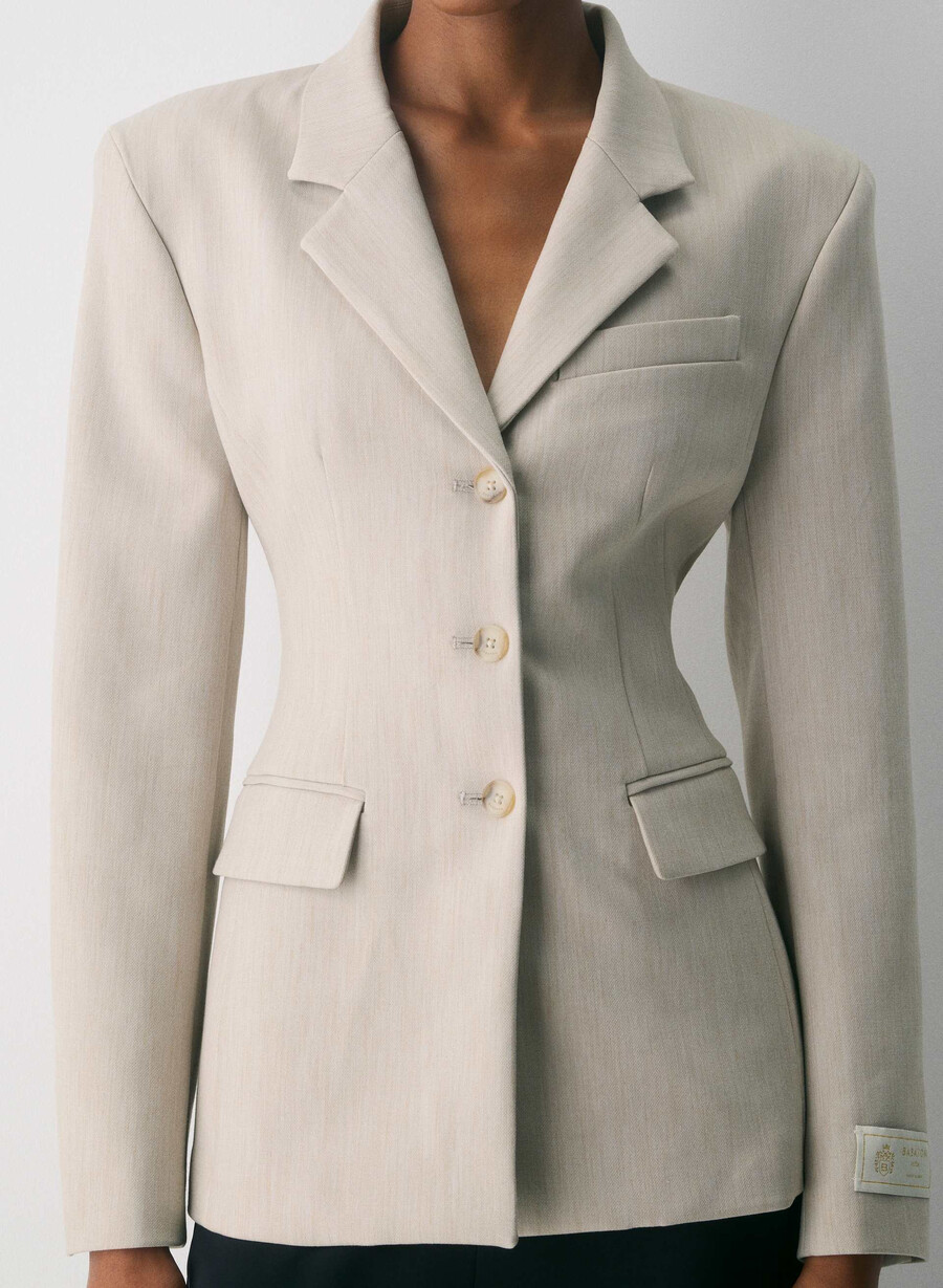 herausragender blazer – reessential heather matte pearl