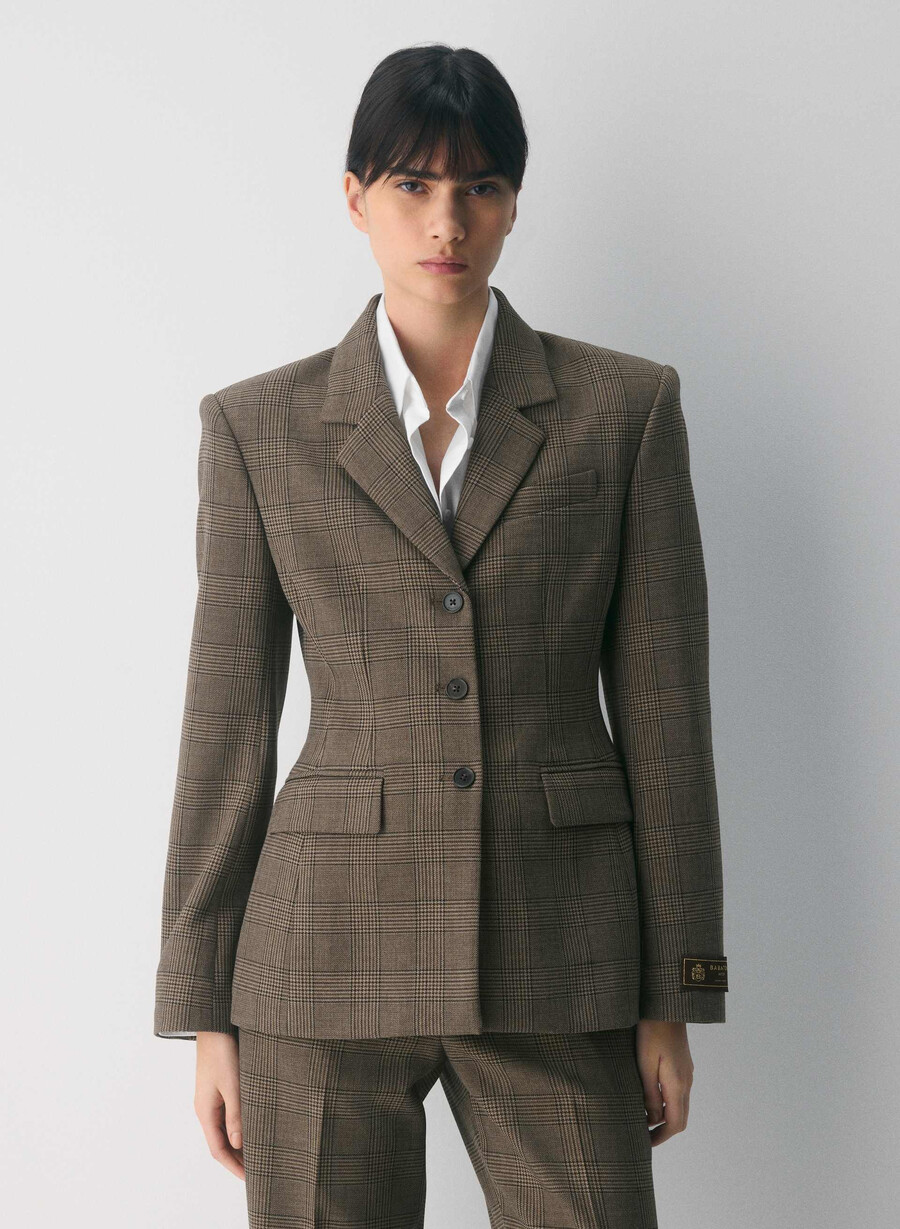 herausragender blazer - reessential tyson chk browntaup