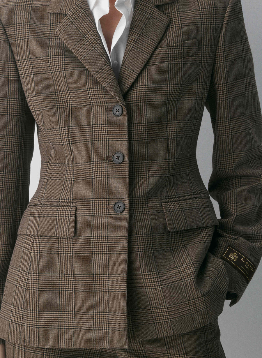 herausragender blazer - reessential tyson chk browntaup