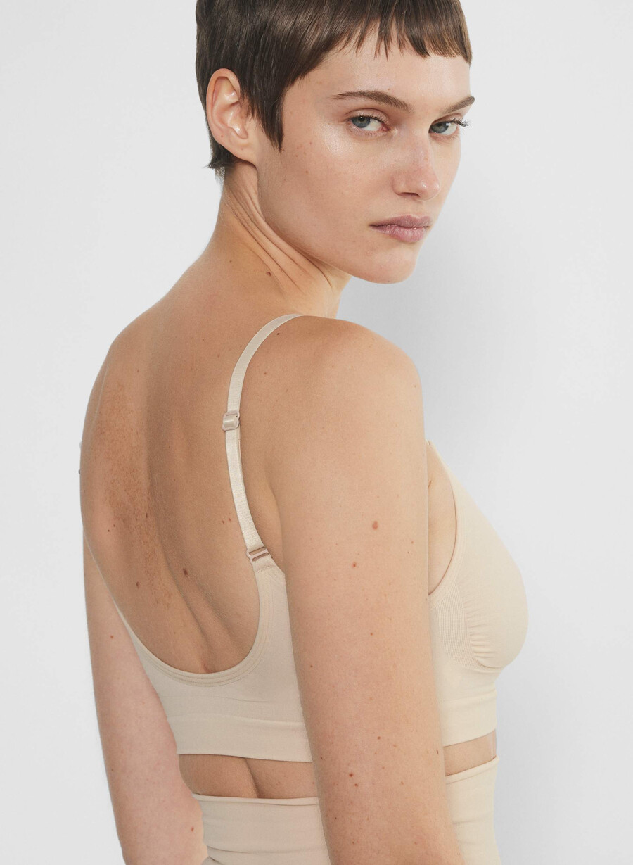shapeenhance scoop bralette sand