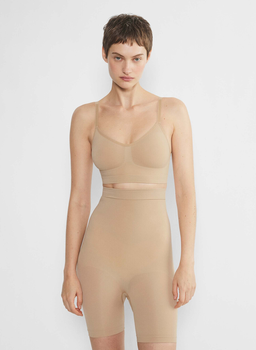shapeenhance scoop bralette soft tan