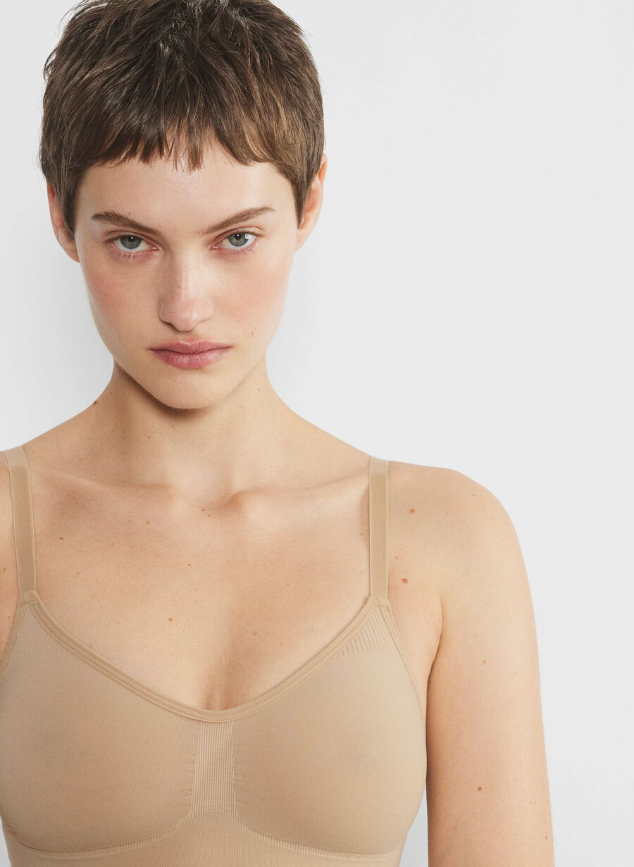 shapeenhance scoop bralette soft tan