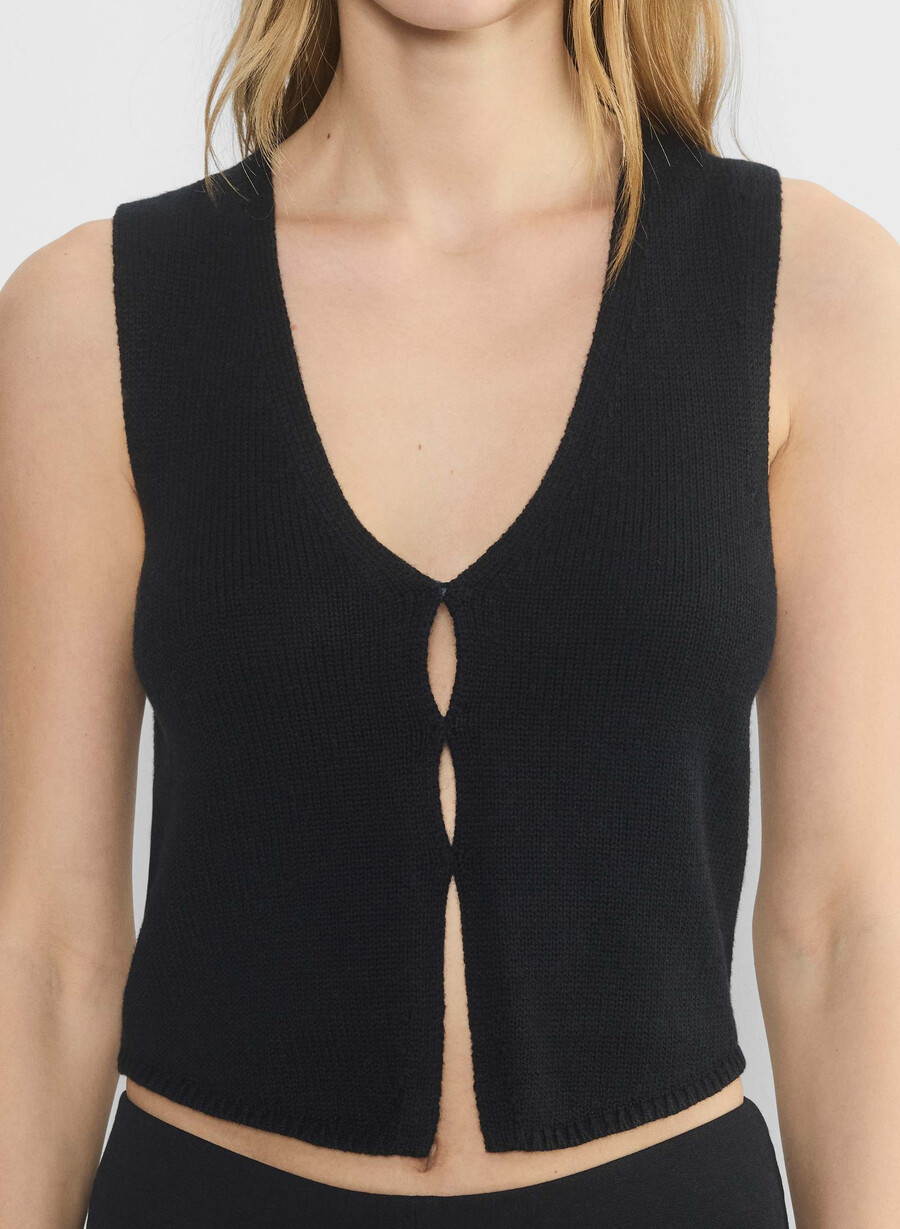 baskische strickweste schwarz