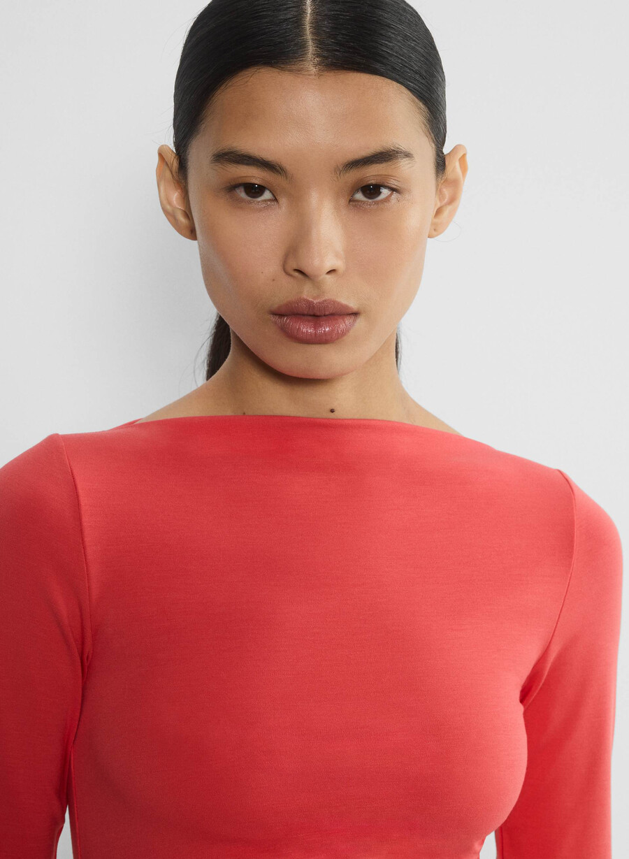 goodlux cora langarmshirt kirschrot