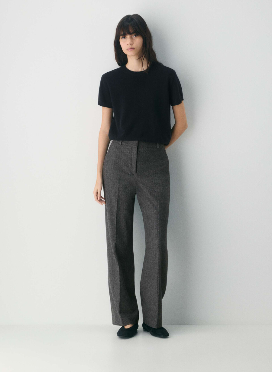 agency pant - precision wool chaney schwarzgrau