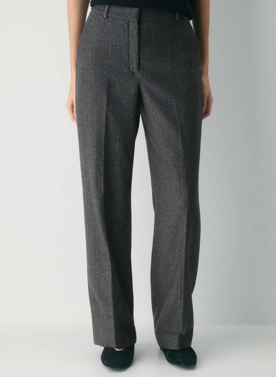 agency pant - precision wool chaney schwarzgrau