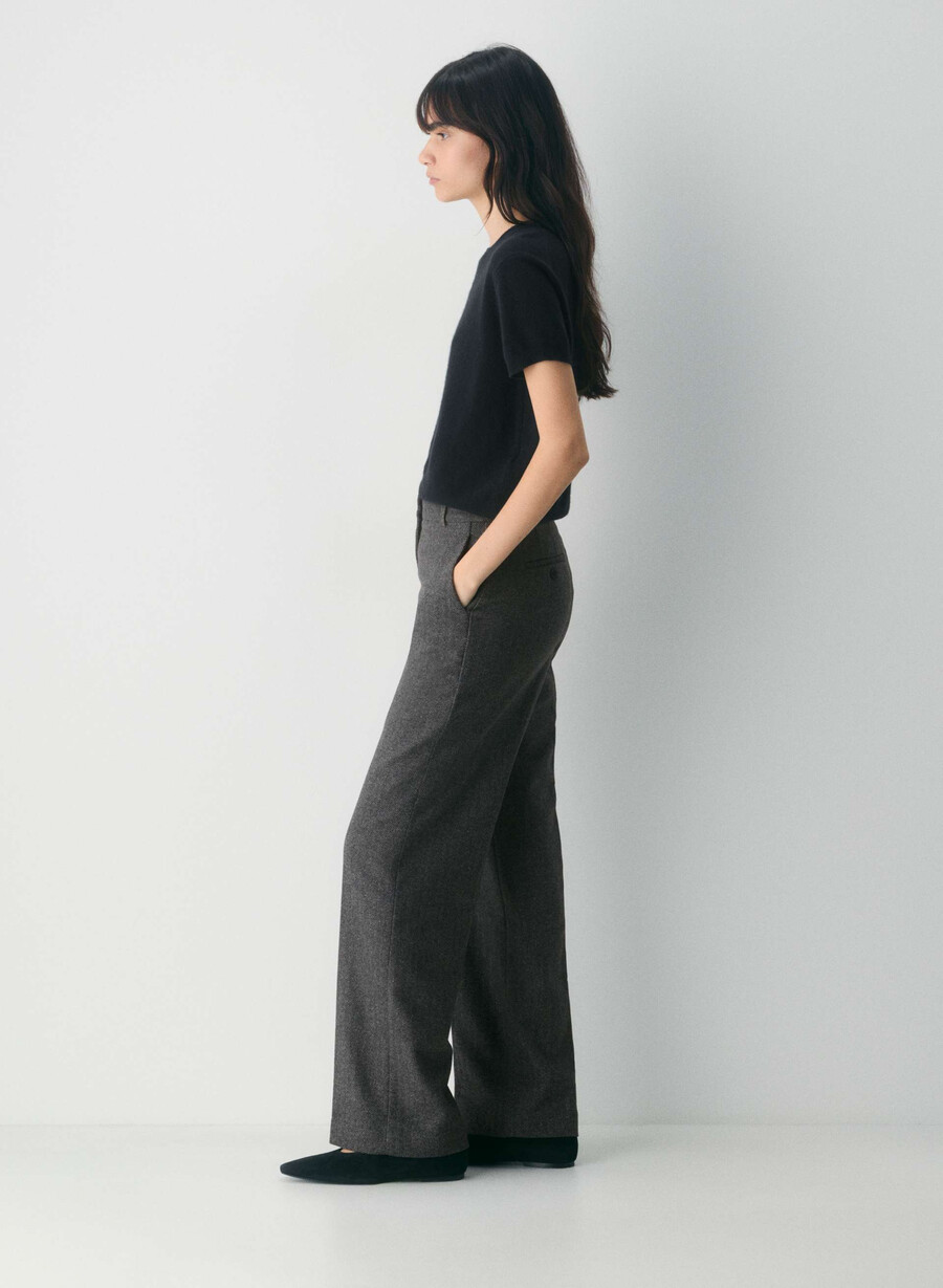 agency pant - precision wool chaney schwarzgrau