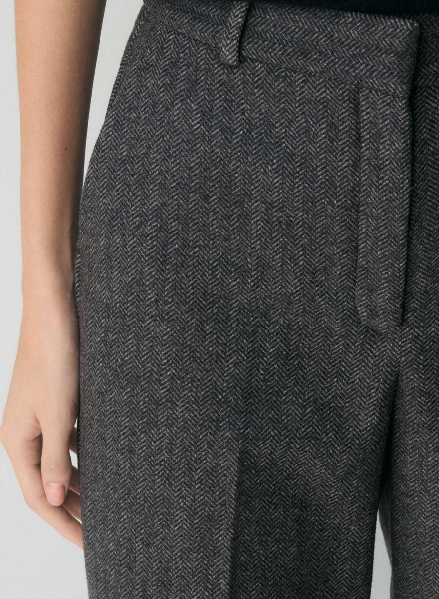 agency pant - precision wool chaney schwarzgrau