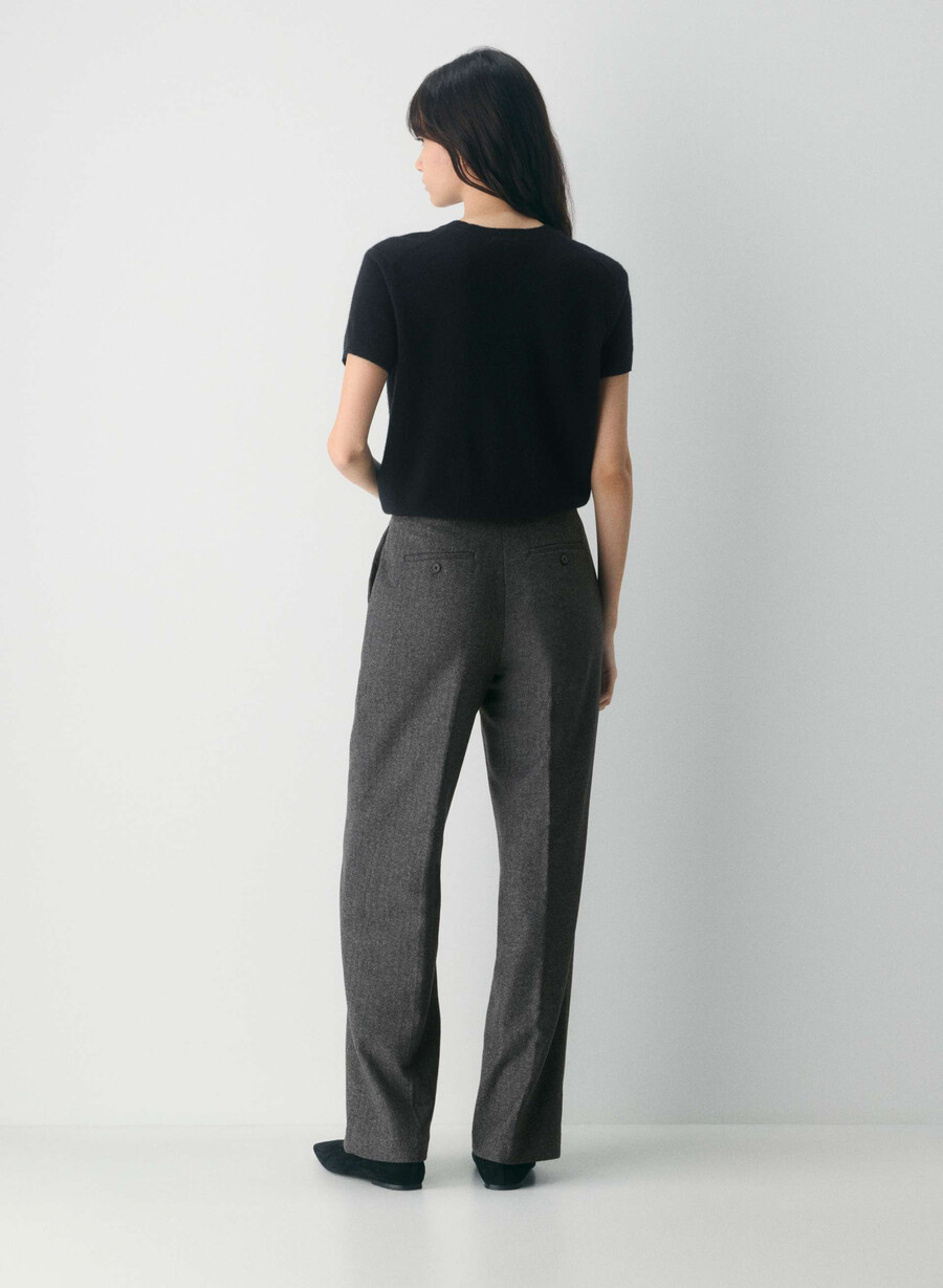 agency pant - precision wool chaney schwarzgrau