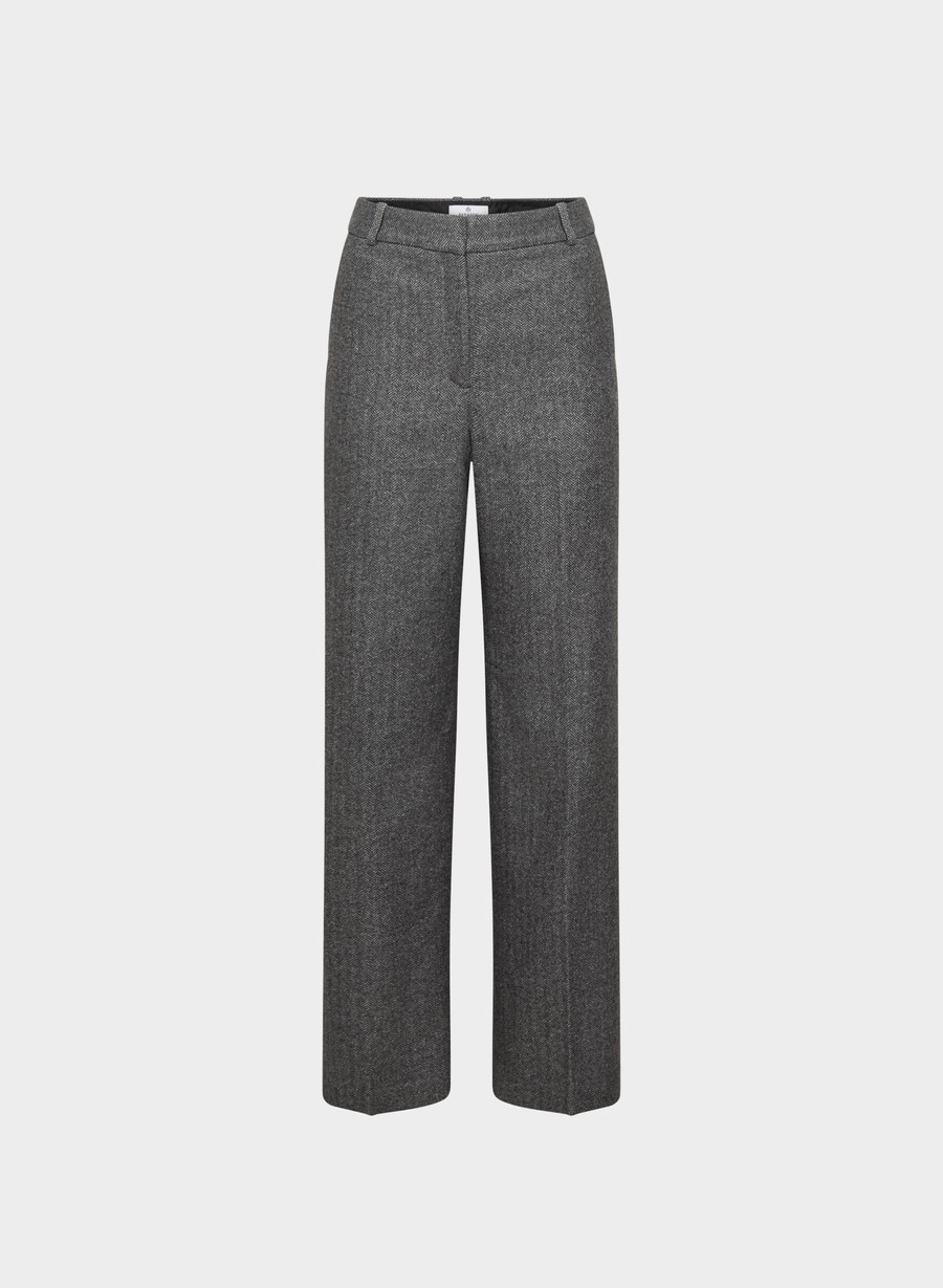 agency pant - precision wool chaney schwarzgrau