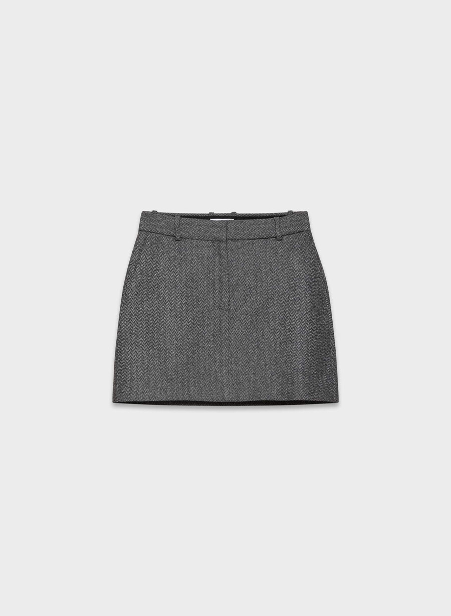 chisel skirt - precision wool chaney schwarzgrau
