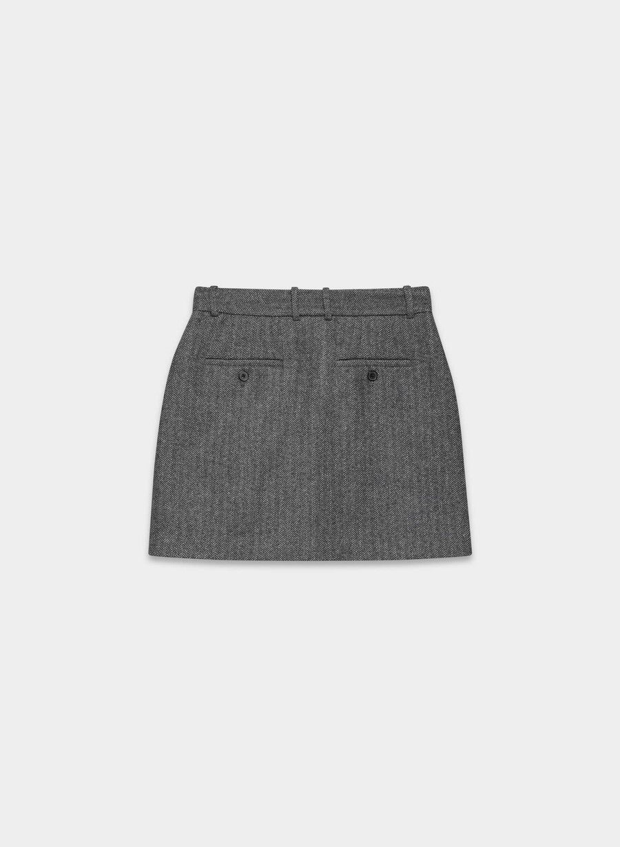 chisel skirt - precision wool chaney schwarzgrau