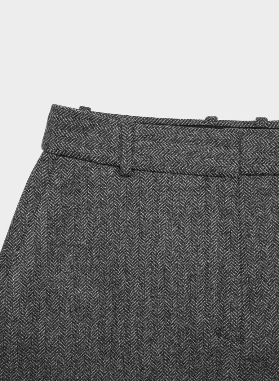 chisel skirt - precision wool chaney schwarzgrau