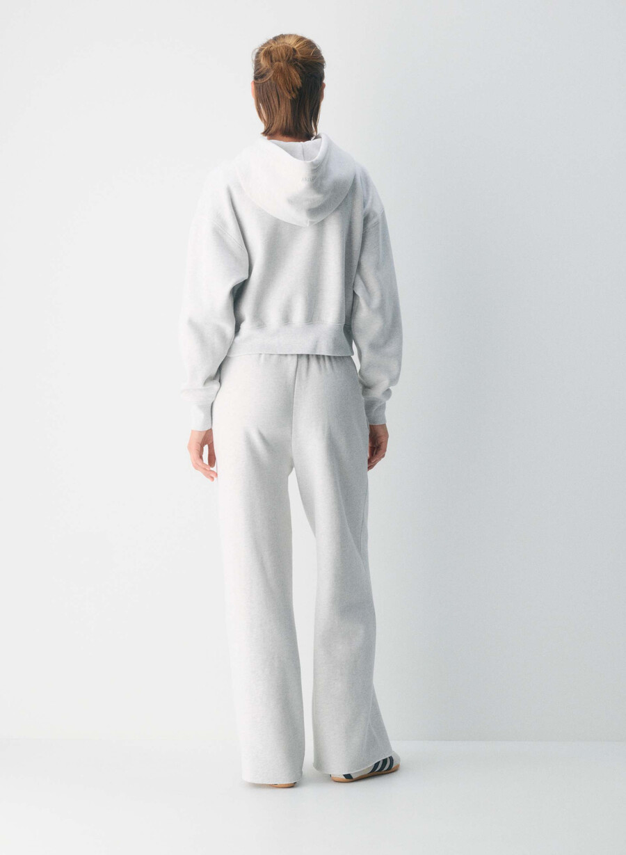 kuschelige mega flutter sweatfleece-sweatpant heather cloud white