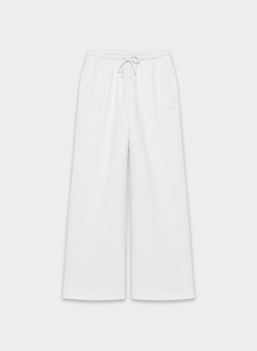 kuschelige mega flutter sweatfleece-sweatpant heather cloud white