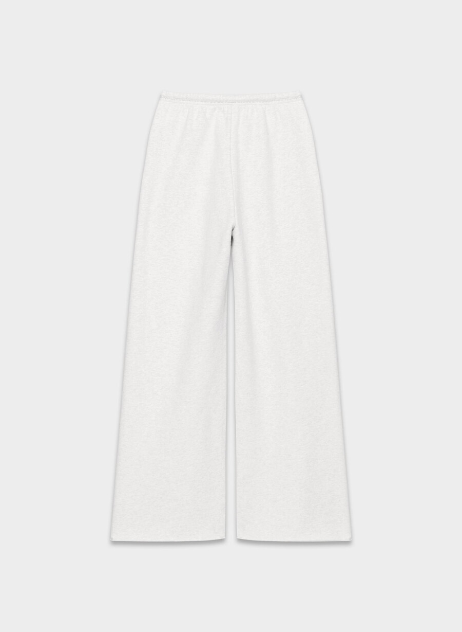 kuschelige mega flutter sweatfleece-sweatpant heather cloud white