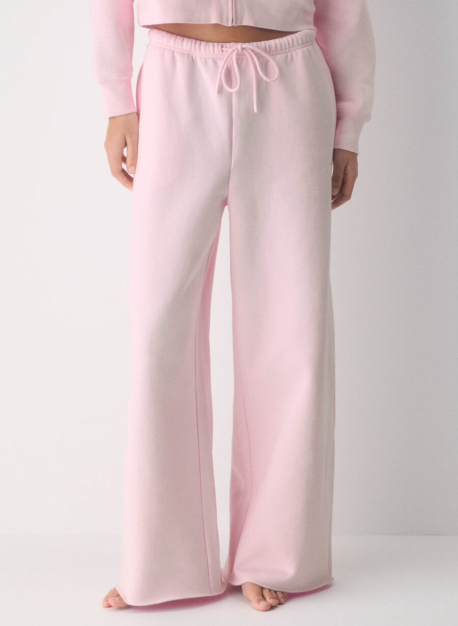 kuschelige sweatfleece mega flutter jogginghose villa pink