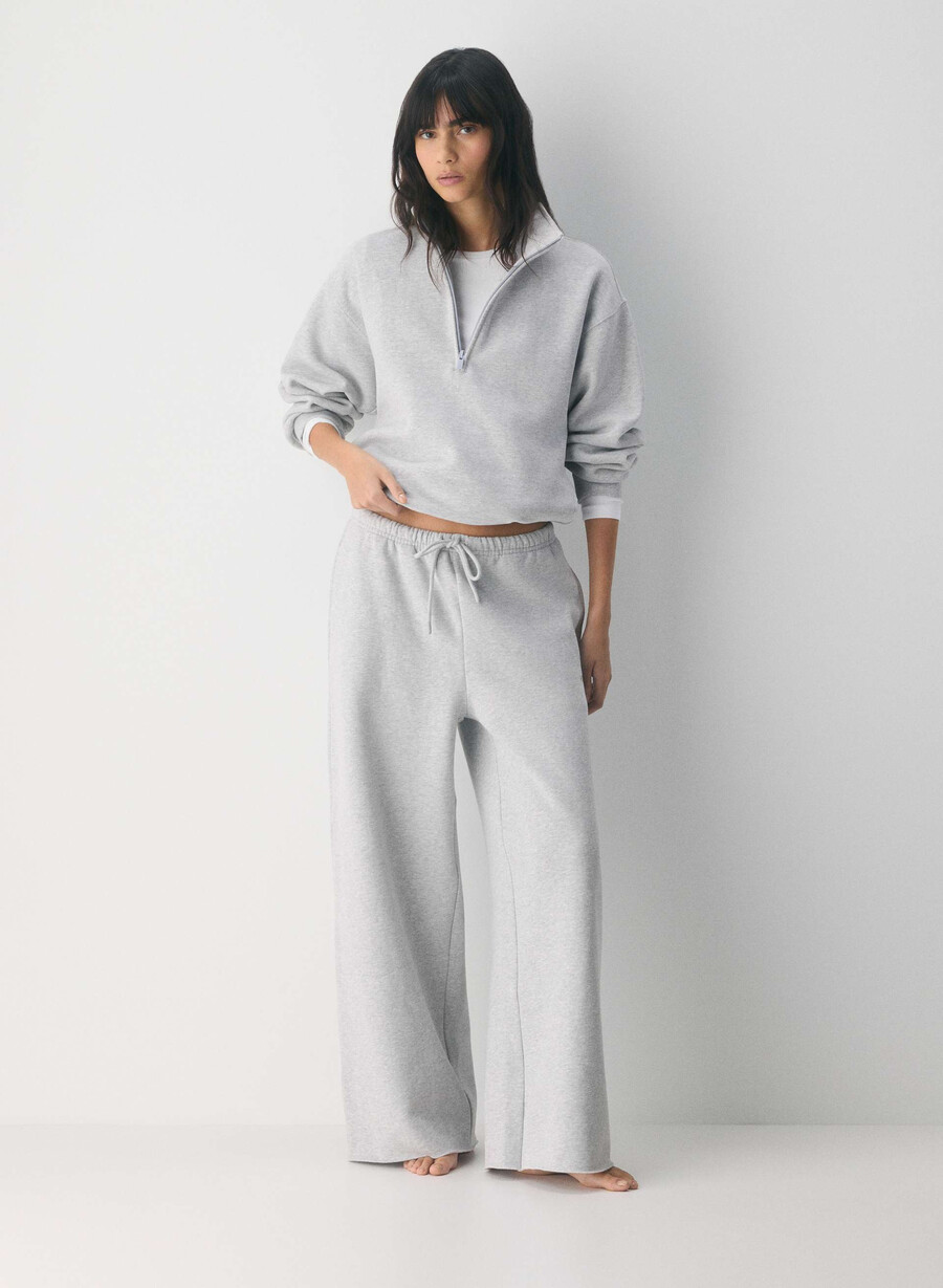 cozy sweatfleece mega flutter sweatpant heather chrome